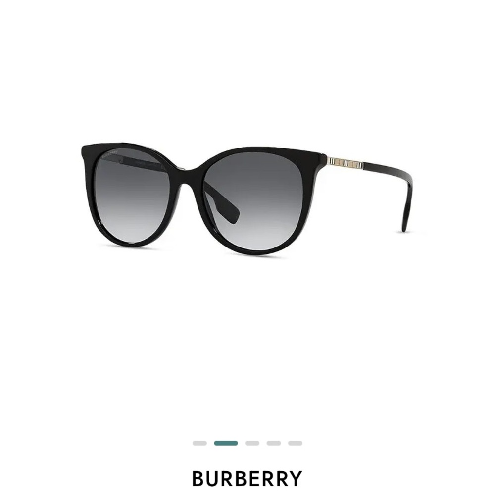 BURBERRY ICON STRIPE 55MM WAYFARER SUNGLASSES BLACK